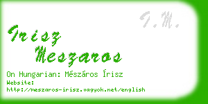 irisz meszaros business card